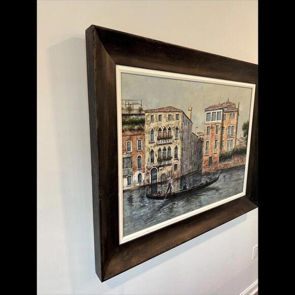 Enrique Alonso Painting Fine Art Oil on Canvas Signed With Solid Wood Framed - Picture 2 of 16